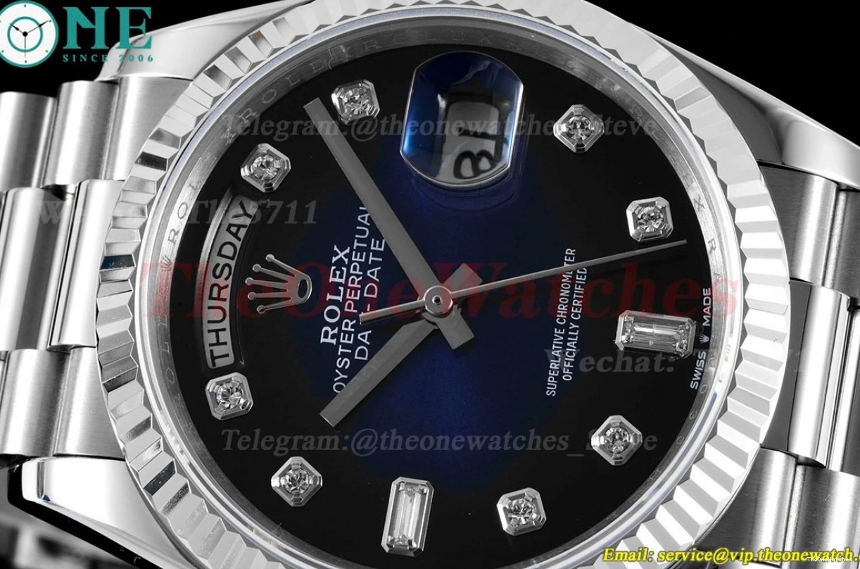 A2836 Pres Gradient RAF 36mm SS SS DayDate Dial Blue 0303